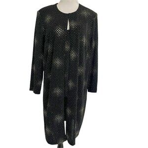 Alex Evenings Size 18W  Top Blouse Cardigan Open Front Sleeveless 2 Piece Set